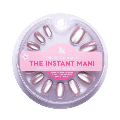 Olive & June Press-On Fake Nails - S Round - World Lit Velvet - 42ct: Vegan, Paraben-Free, Short, Oval | Target