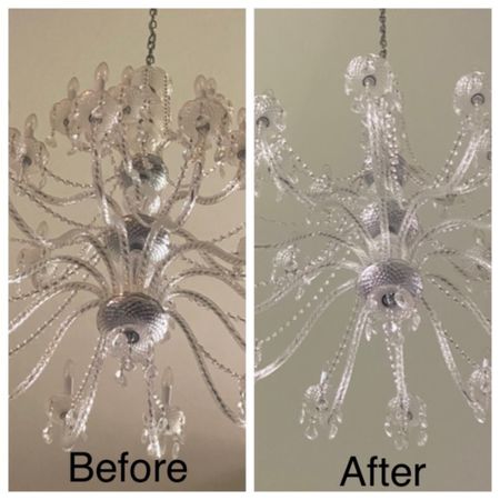 I’ve found the holy grail! My chandelier needed cleaned for months.. I didn’t want to pay $500 so I tried this! Pix taken different times of the day but I promise you, this works!!!

#LTKfamily #LTKhome #LTKunder50
