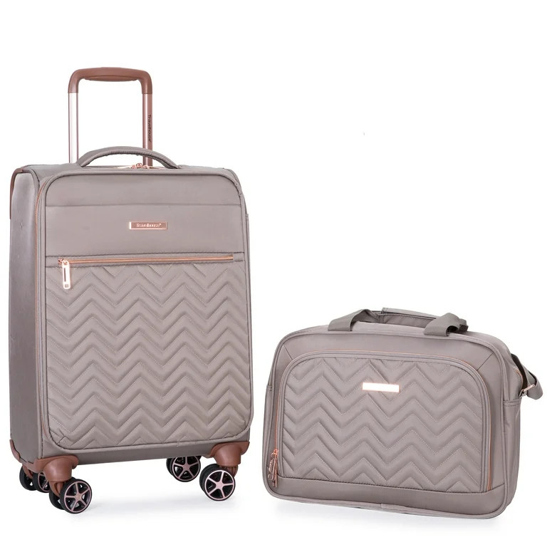 Travelhouse 2 Piece Carry On Luggage Softside Lightweight Suitcase with Spinner Wheels.(Khaki) | Walmart (US)