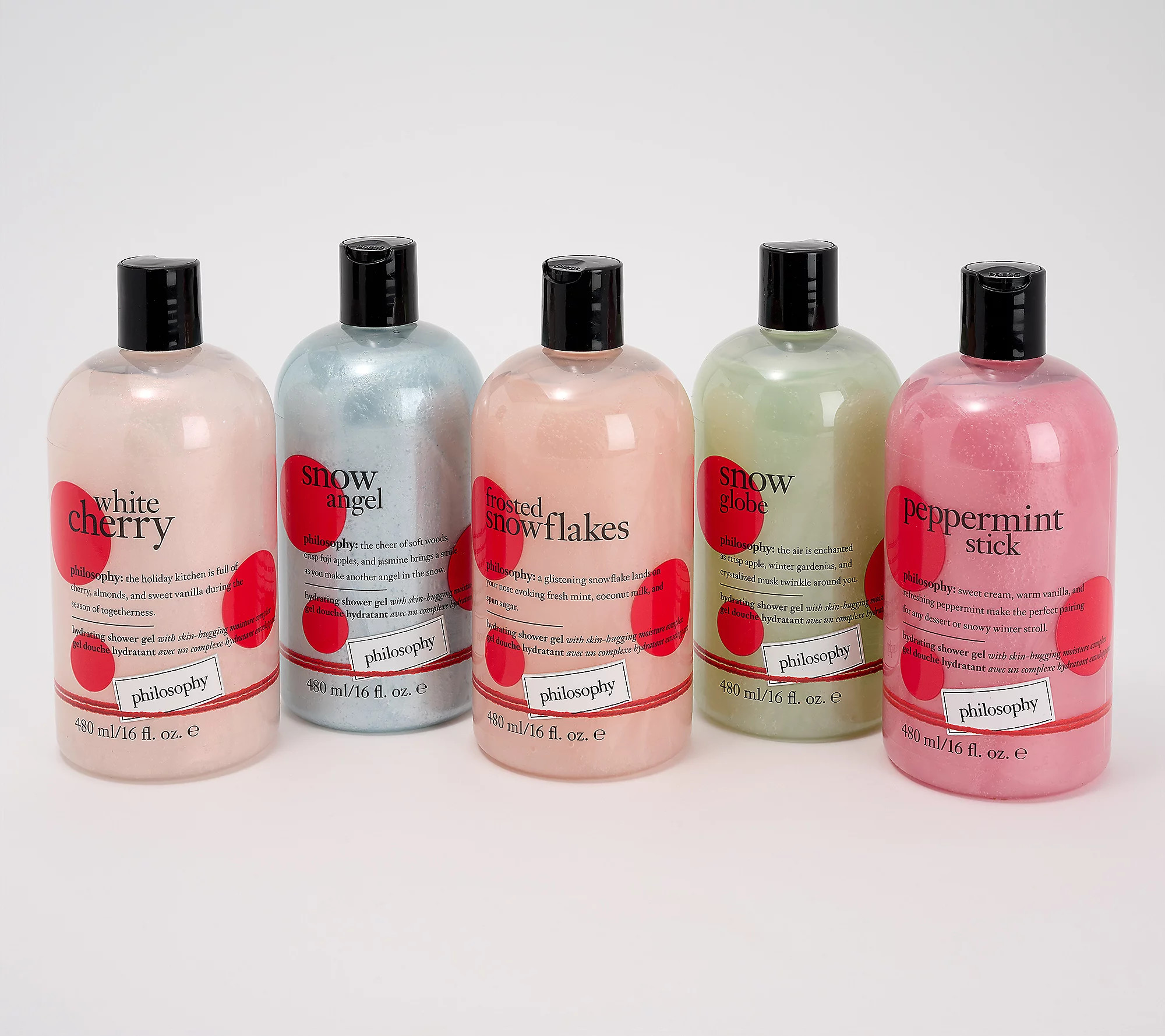 philosophy holiday edition shower gel 16oz 5-piece set | QVC