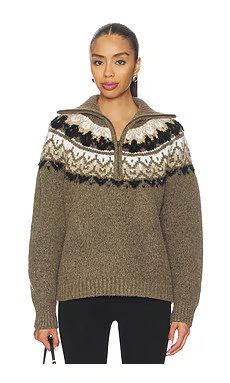 Joe's Jeans The Wells Fair Isle Sweater in Neutral Fair Isle from Revolve.com | Revolve Clothing (Global)