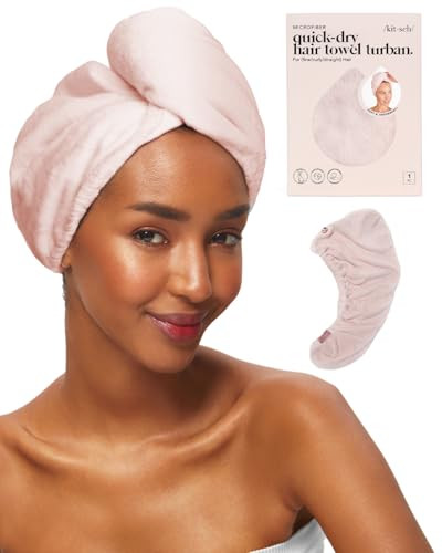 Kitsch Microfiber Hair Towel Wrap for Women - Pink | Amazon (US)