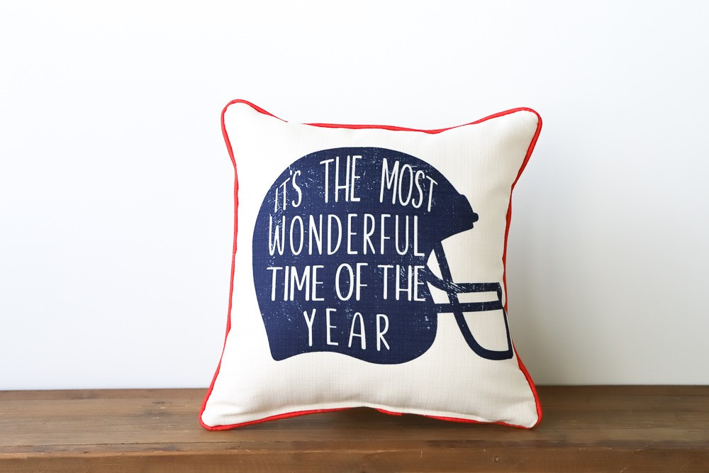 Most Wonderful Time Of The Year Navy Pillow | Little Birdie | Little Birdie