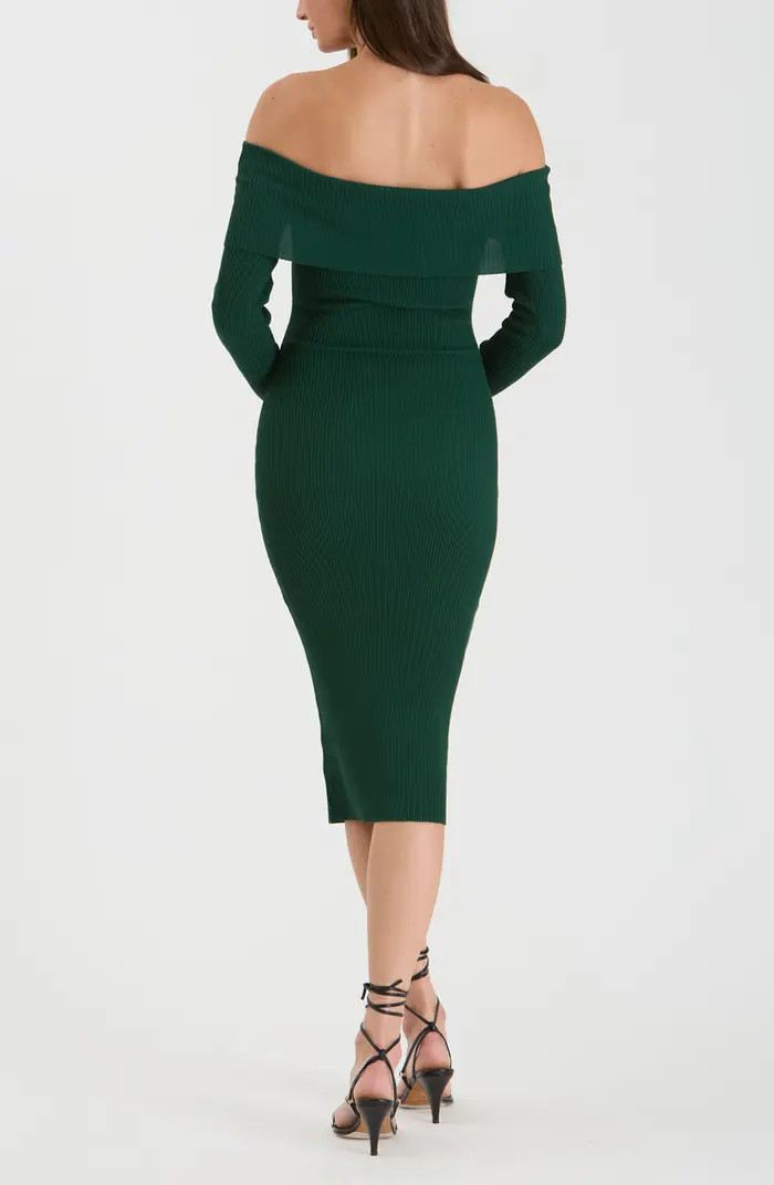 Off the Shoulder Midi Sweater Dress | Nordstrom Rack
