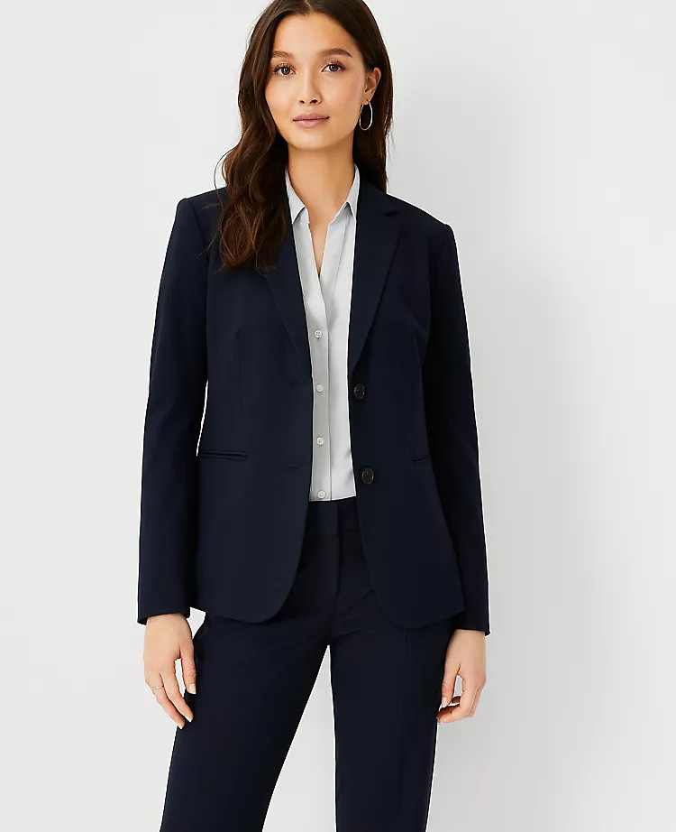 The Long Two-Button Blazer in Seasonless Stretch | Ann Taylor | Ann Taylor (US)