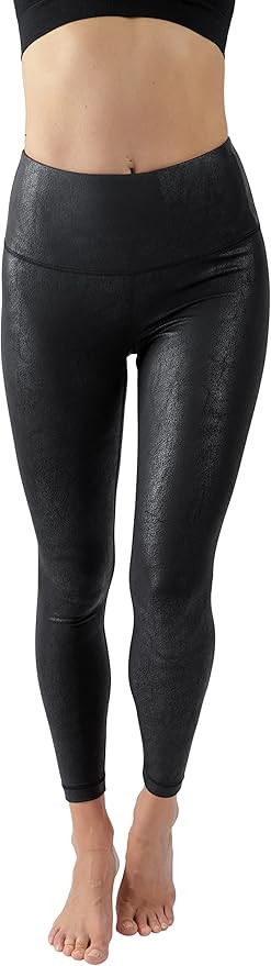 90 Degree By Reflex Womens High Waist Squat Proof Ankle Length Printed Leggings | Amazon (US)