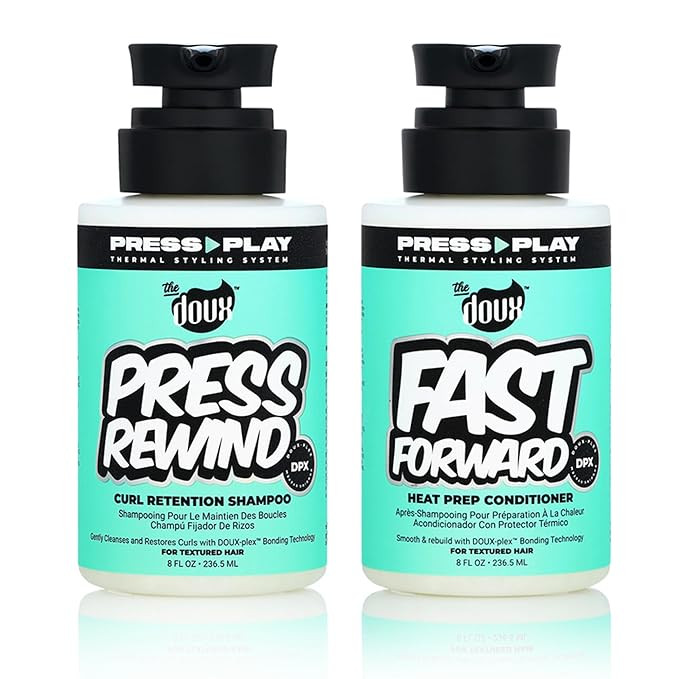 The Doux PRESS REWIND and FAST FORWARD Bundle - Shampoo and Conditioner Set for Curly Hair - With... | Amazon (US)