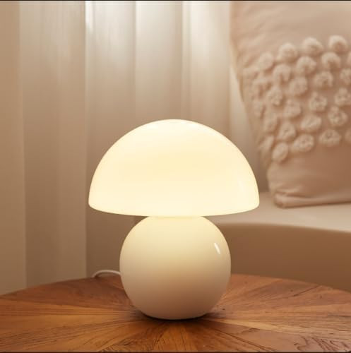 Mushroom Lamp Small Lamp, Table Bedside Nightstand Lamp for Bedroom (White) | Amazon (CA)