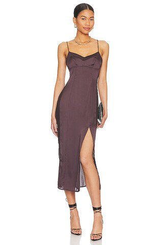 Free People X Intimately FP City Cool Midi Slip in Chocolate from Revolve.com | Revolve Clothing (Global)