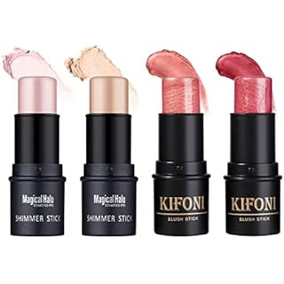 SUMEITANG 4PCS Contour Stick - Highlighter Stick And Cream Blush Stick 4 Colors Kit - Moisturizer... | Amazon (US)
