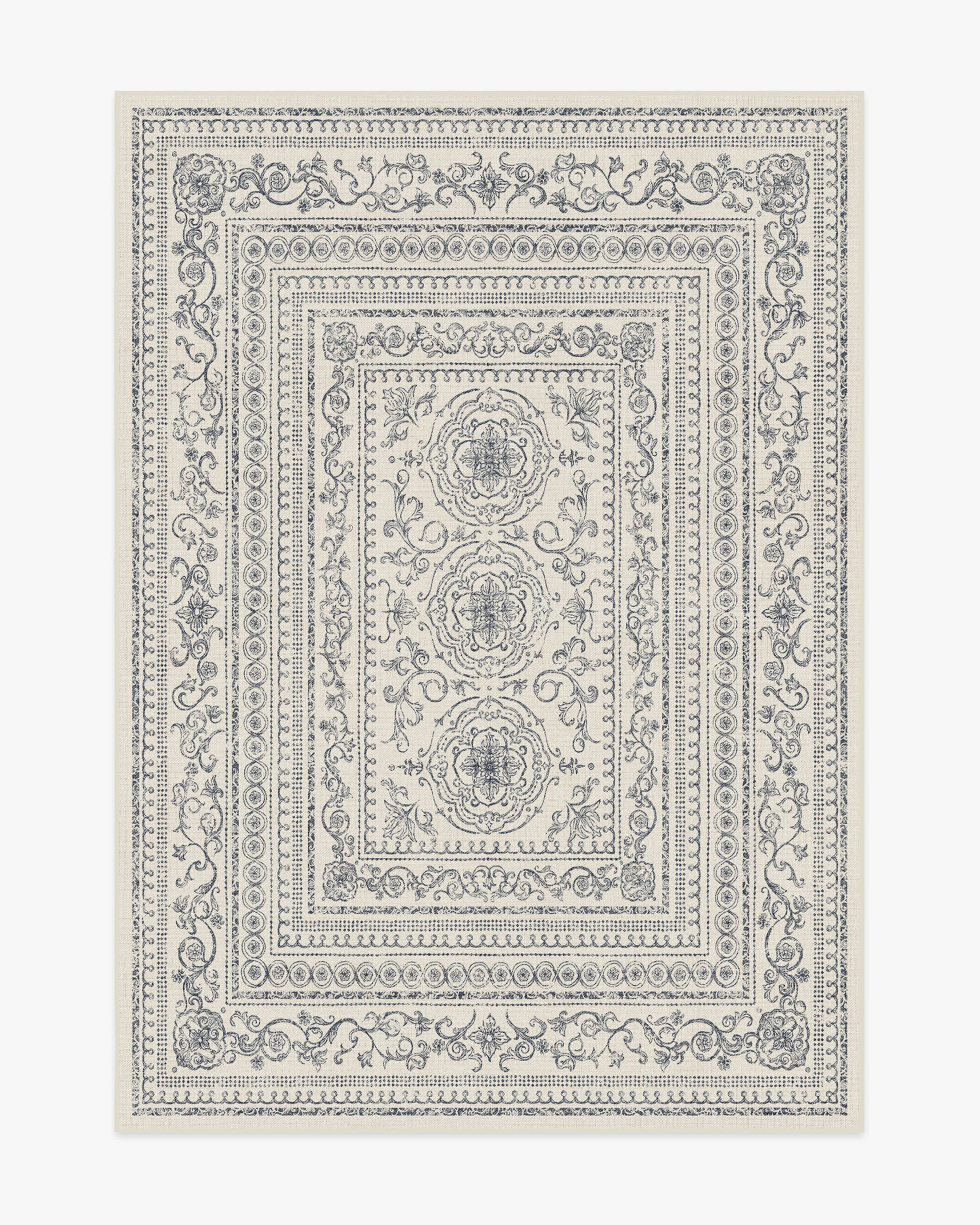 Gisele Ivory & Soft Charcoal Rug | Ruggable