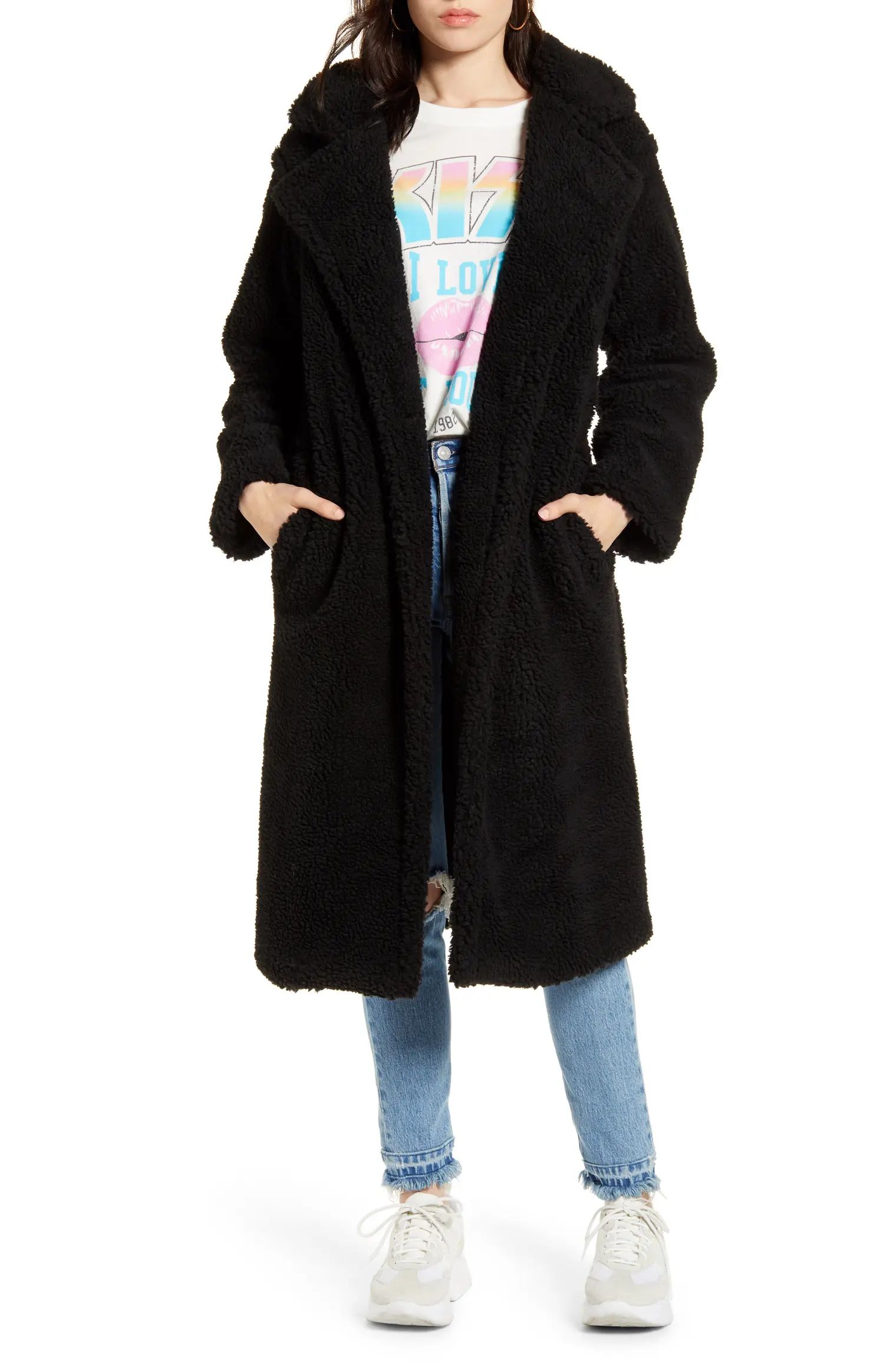 Teddy Faux Fur Longline Coat | Nordstrom