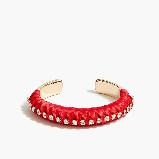 Ribbon-wrapped cuff bracelet | J.Crew Factory