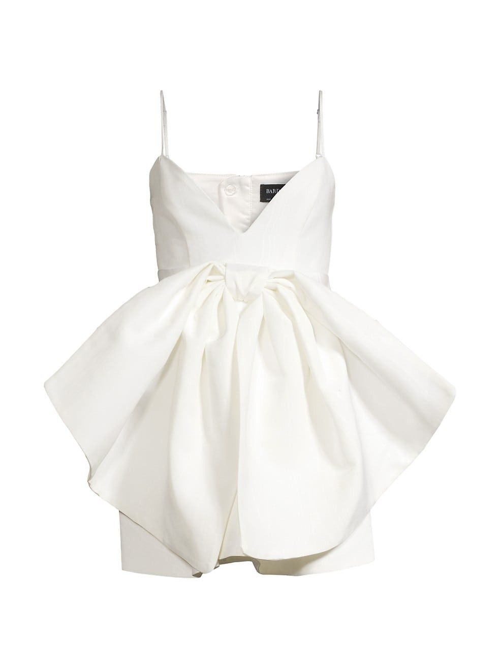 Annabelle Statement Bow Minidress | Bride To Be | White Bow Dress | White Dresses  | Saks Fifth Avenue