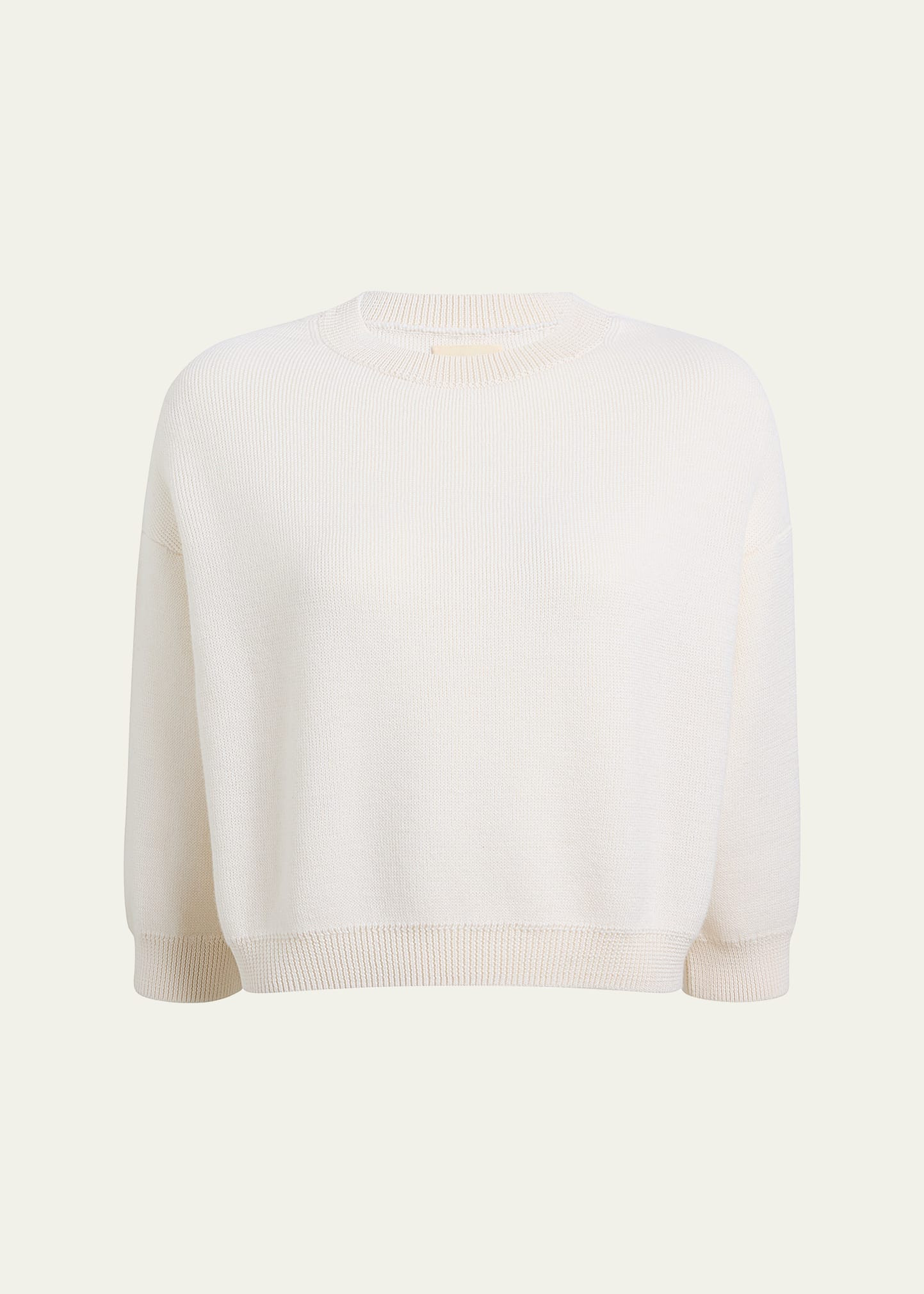 Khaite Sabina Cashmere 3/4-Sleeve Crewneck Sweater | Bergdorf Goodman