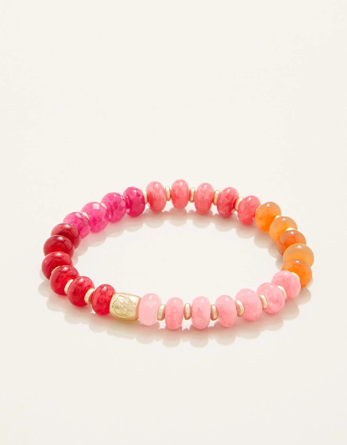 Stone Stretch Bracelet 10mm Pink/Red | Spartina 449