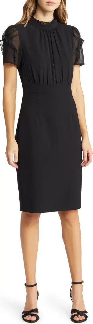 Chiffon Sleeve Sheath Dress | Nordstrom Rack