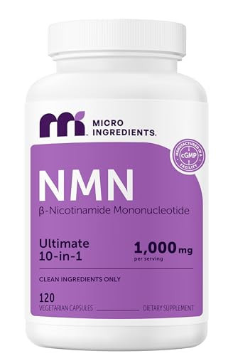 Micro Ingredients NMN Complex 1000mg Per Serving, 120 Veggie Capsules | 10-in-1 with Nicotinamide Mononucleotide, Resveratrol, CoQ10, Quercetin & Glutathione | NAD+ Supplement Precursor | Filler Free | Amazon (US)