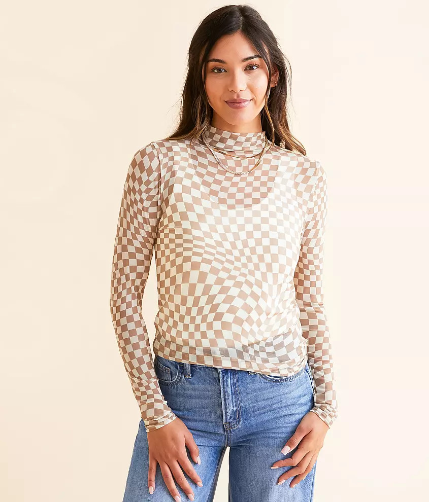 Checker Mesh Top | Buckle