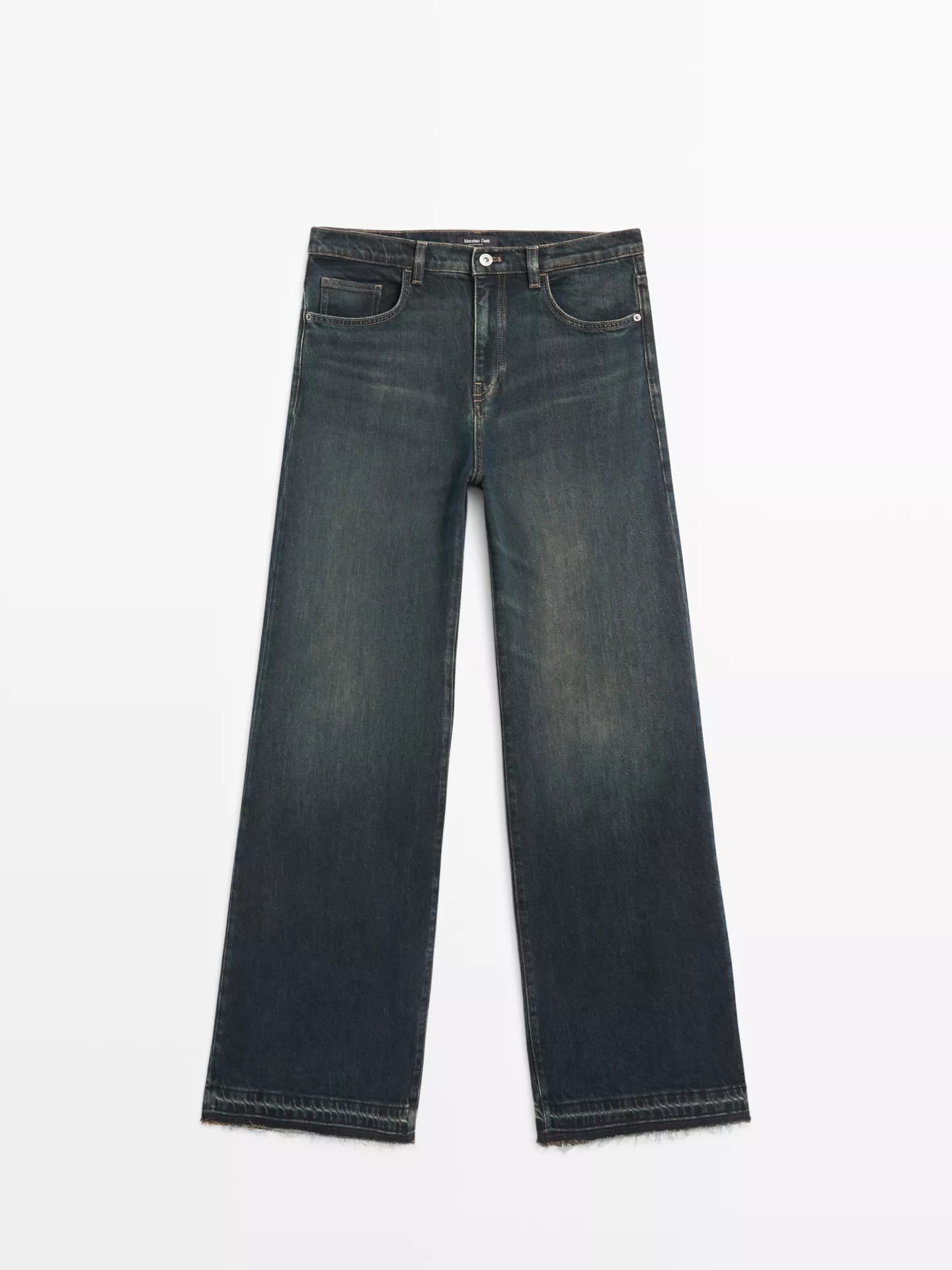 Jeans-Schlaghose mit halbhohem Bund | Massimo Dutti DE