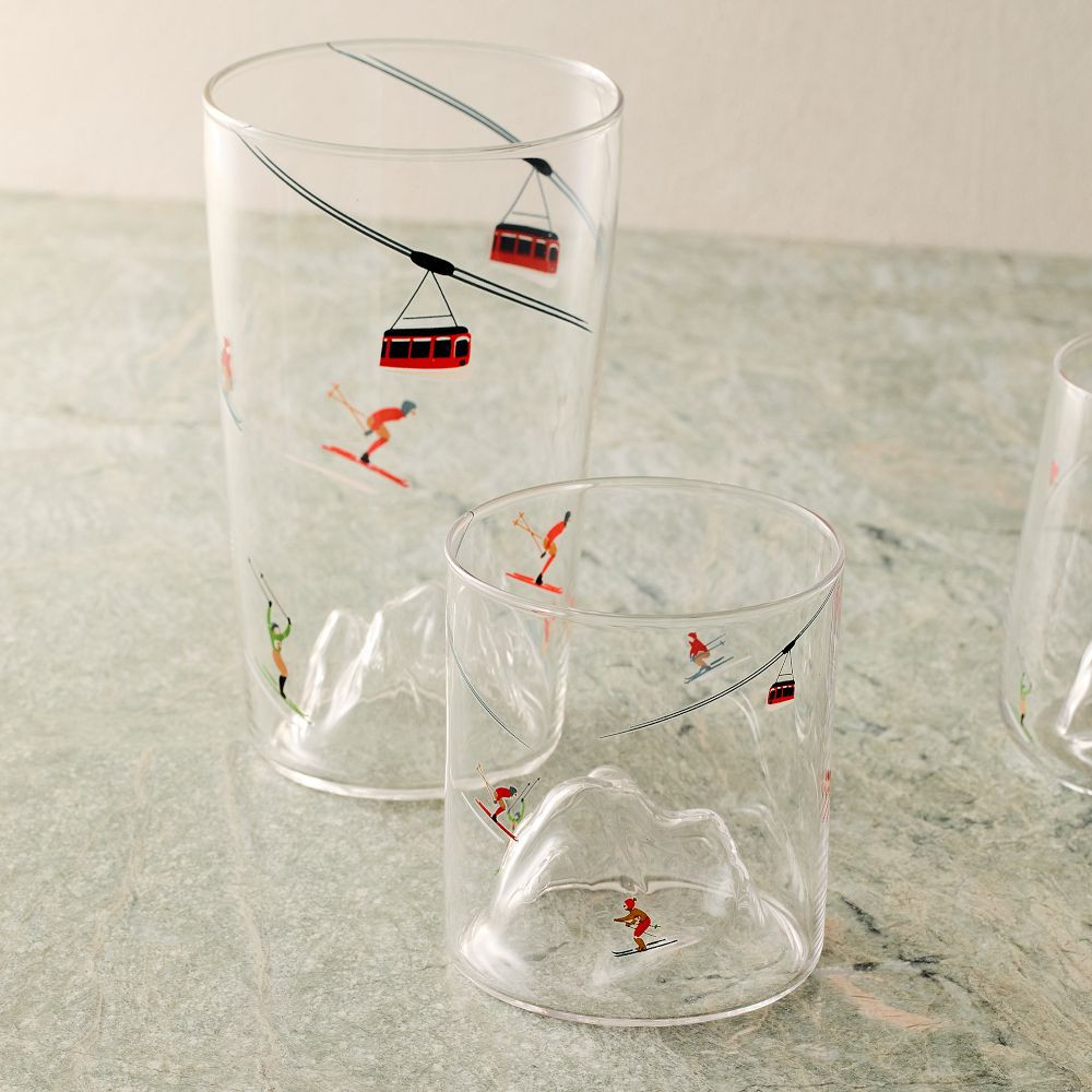 Skier Mountain Glassware Collection | West Elm (US)