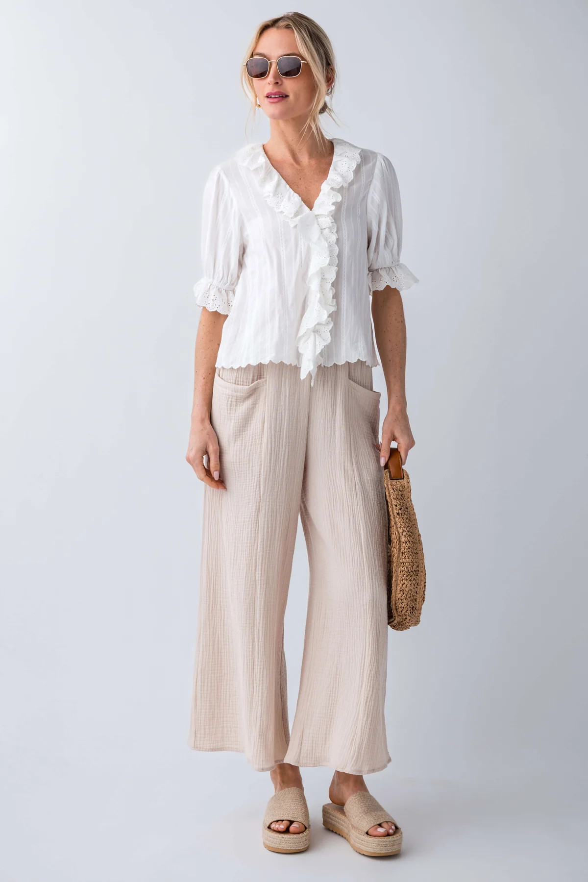 Beach By Matisse Raffia Platform Slides | Social Threads