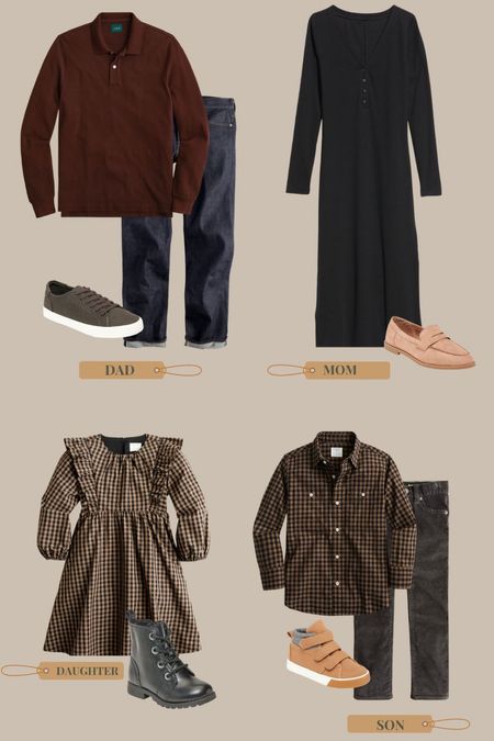 Maroon Black and Tan family outfits - family outfit inspiration for fall or holiday family photos 

#LTKfamily #LTKHoliday #LTKSeasonal