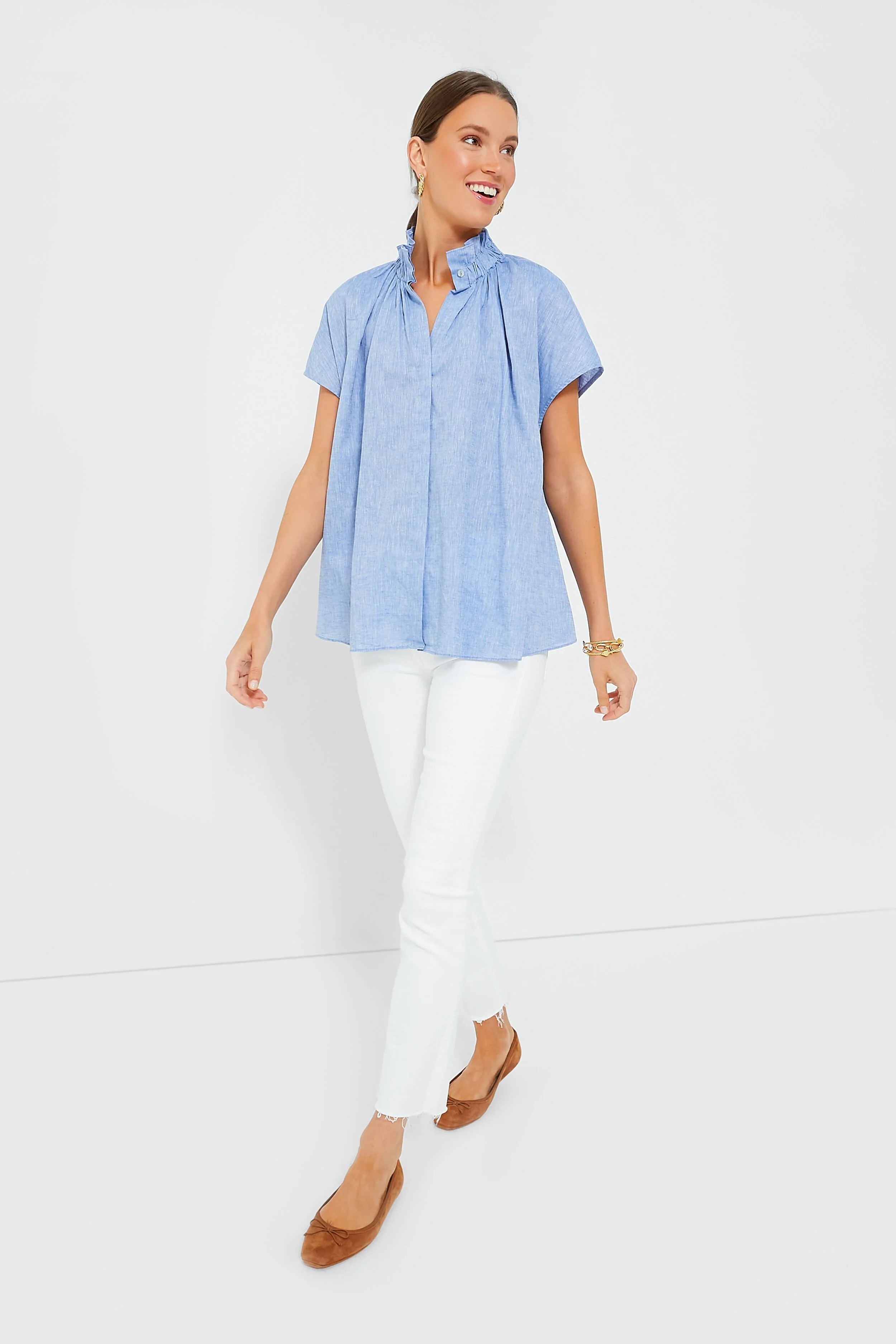 Chambray Rae Blouse | Tuckernuck (US)