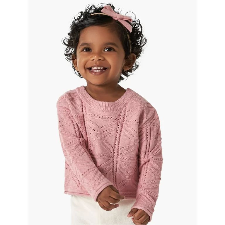 Modern Moments By Gerber Baby and Toddler Girl Crochet Sweater Top, Sizes 12 Months -5T | Walmart (US)