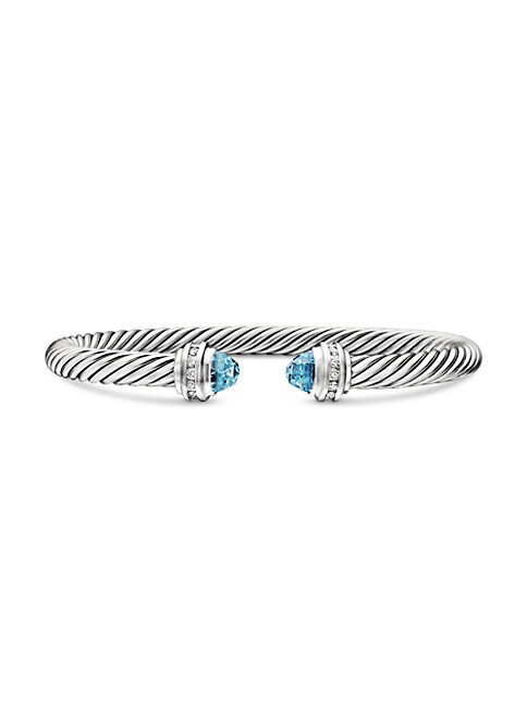 Cable Classics Princess Bracelet with Pavé Diamonds | Saks Fifth Avenue