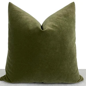 Olive Green Velvet Pillow Cover: Soft Throw Pillow | Etsy (Global)
