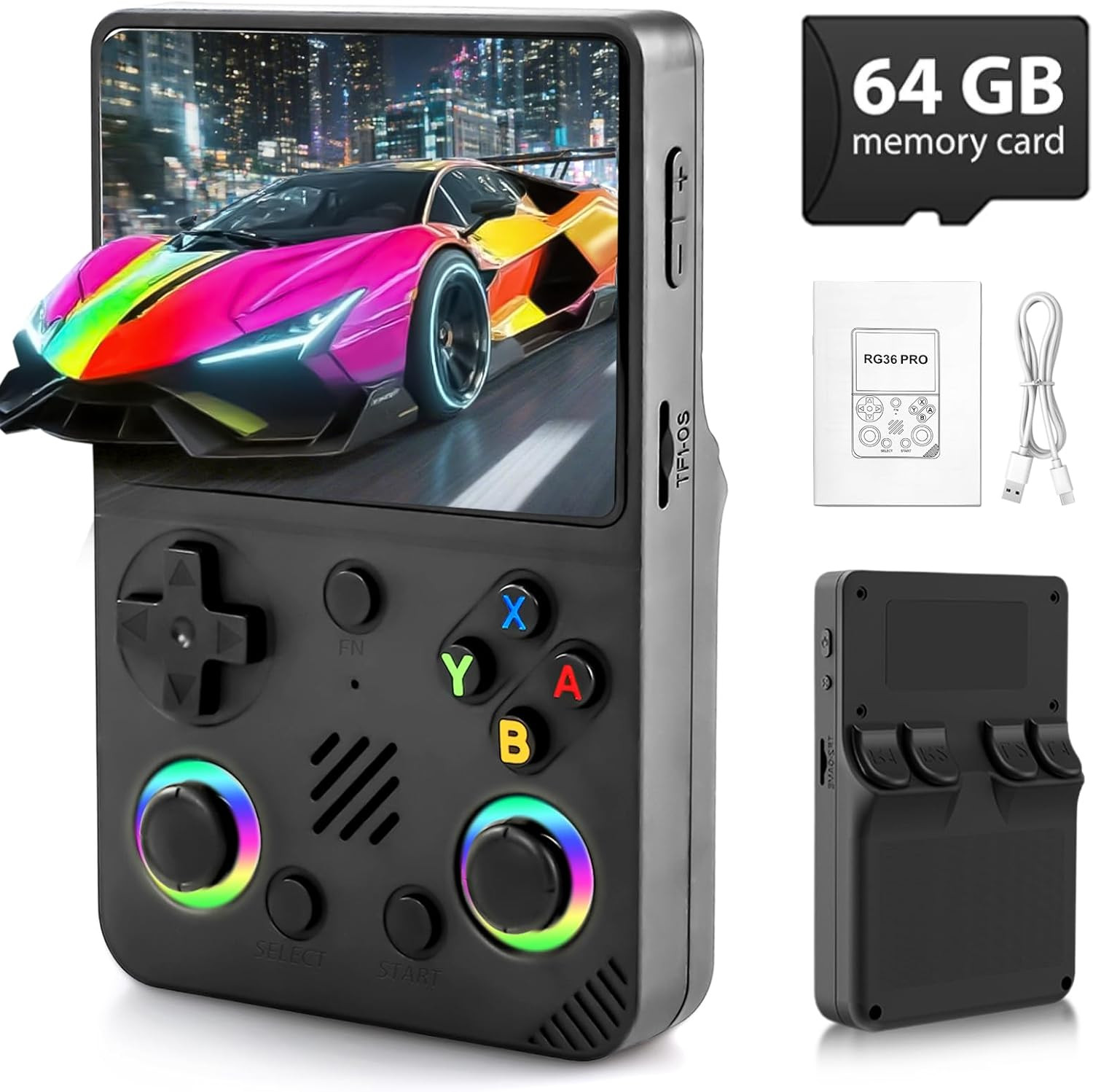 RG36PRO Retro Video Game Console - Open Source System,3.5" IPS Screen,64G TF Card,3000mAh Battery... | Amazon (US)