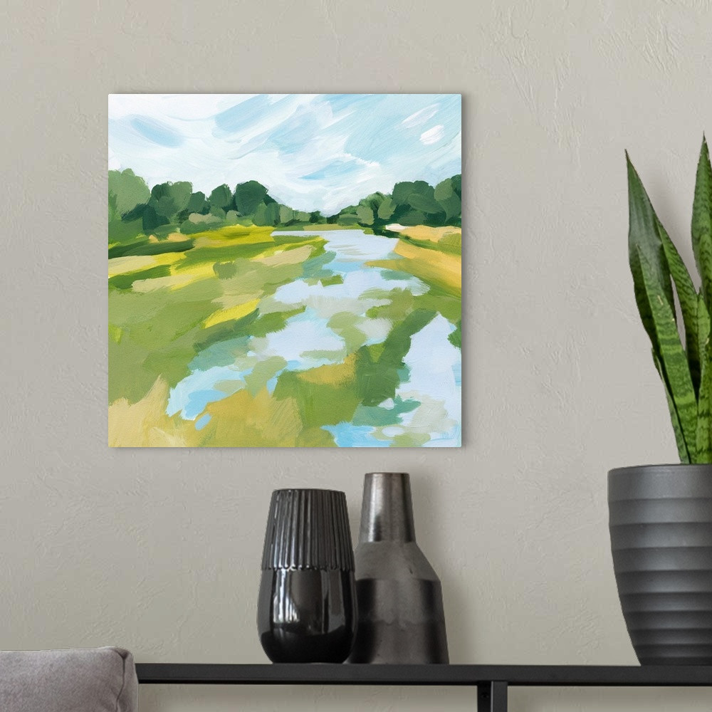 Verdant Abstract Wetland I Wall Art | Great Big Canvas - Dynamic