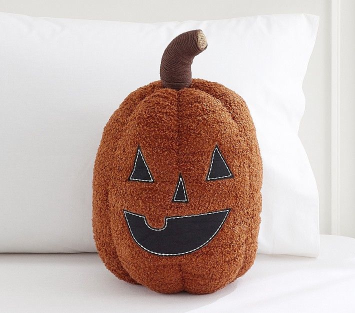 Boucle Pumpkin Shaped Glow-in-the-Dark Pillow | Pottery Barn Kids
