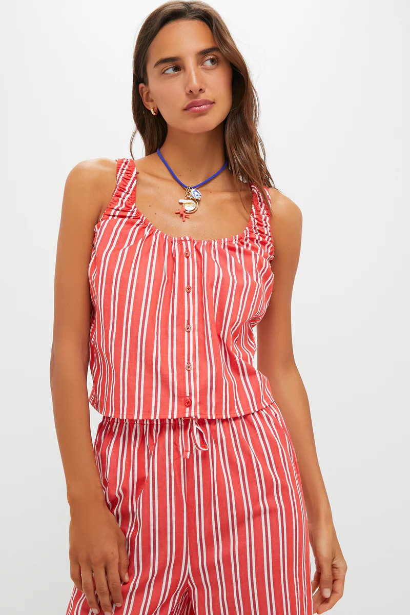 Vibrant Red Stripe Scoop Neck Cami | Tuckernuck (US)