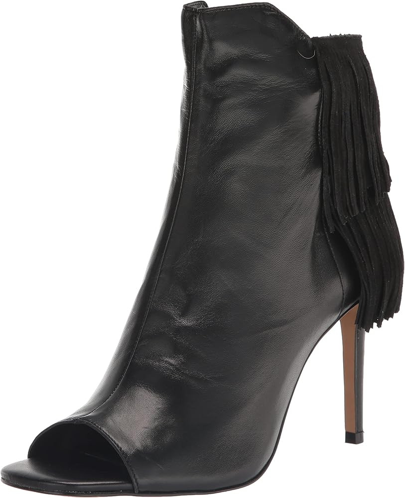 Vince Camuto Women's Amenala Fringe Peep Toe Bootie Ankle Boot | Amazon (US)