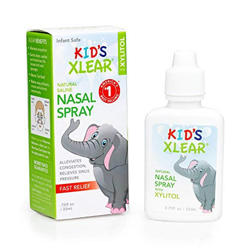Xlear Kids' Nasal Spray, Natural Saline Nasal Spray for Kids with Xylitol, Daily Nasal Decongestant, Nose Moisturizer, 0.75 fl oz (Pack of 1) | Amazon (US)