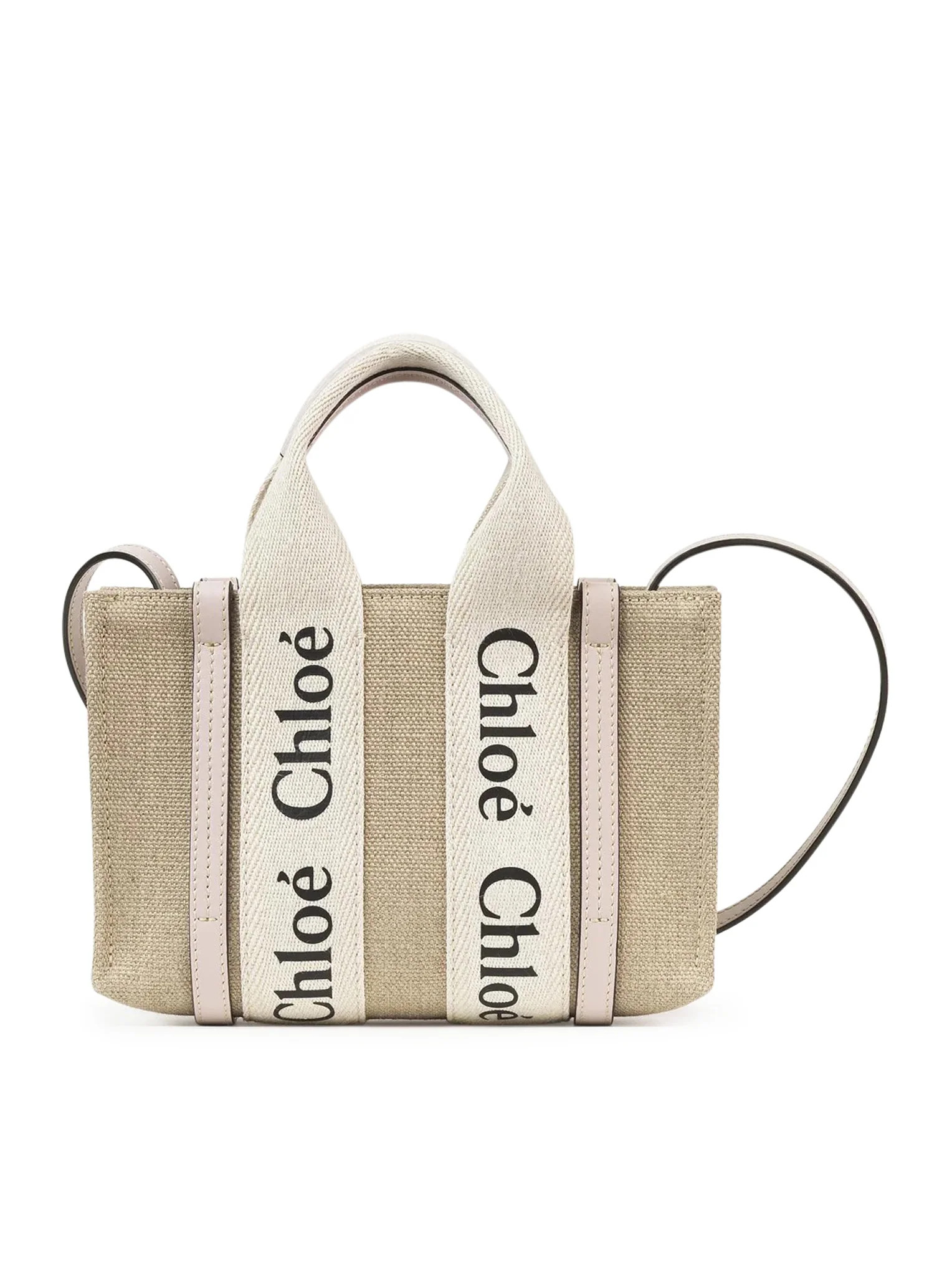 MINI WOODY LINEN TOTE BAG - Chloe` - Woman | Suitnegozi INT