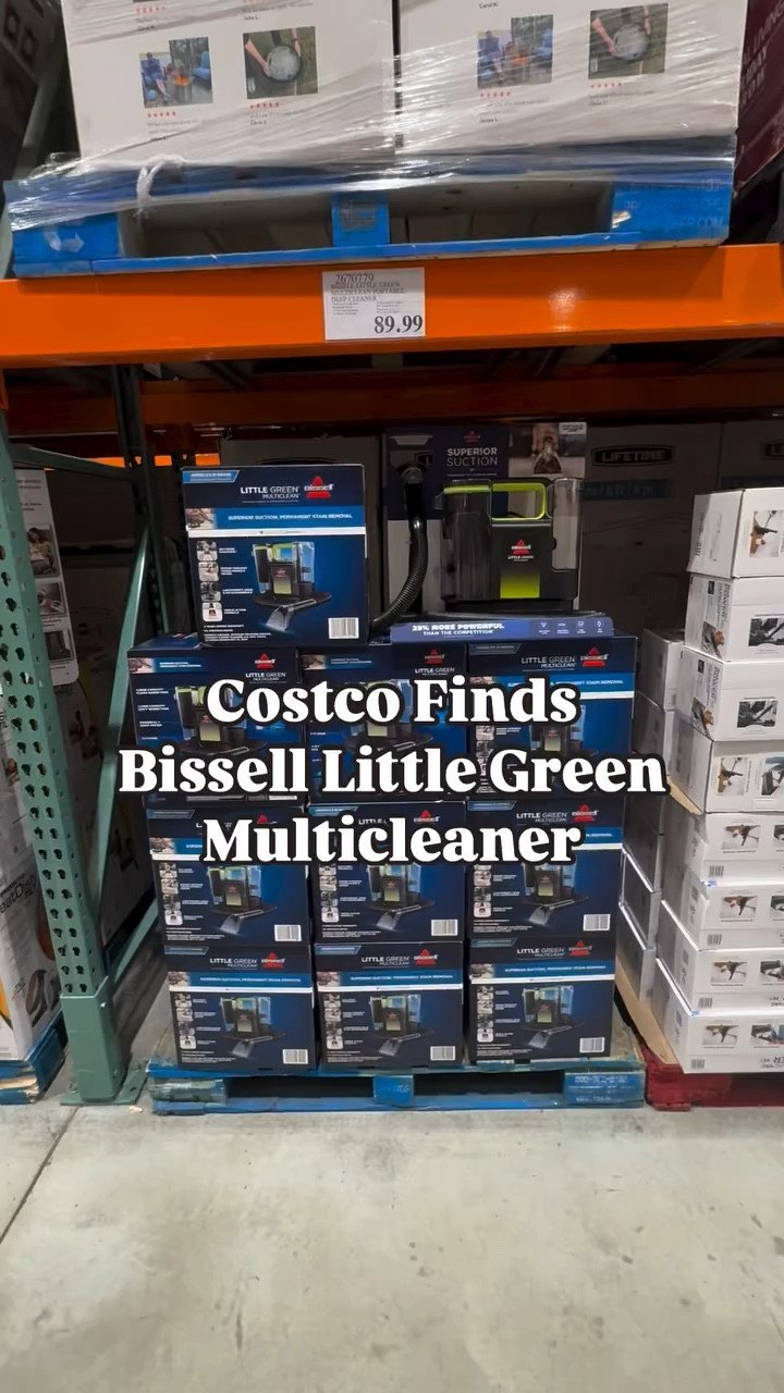 This little cleaner is so powerful! I have the older model but this is a must have if you have pets and kids The @bissellclean little green multi leaner will clean up messes with ease. Get it at @costco