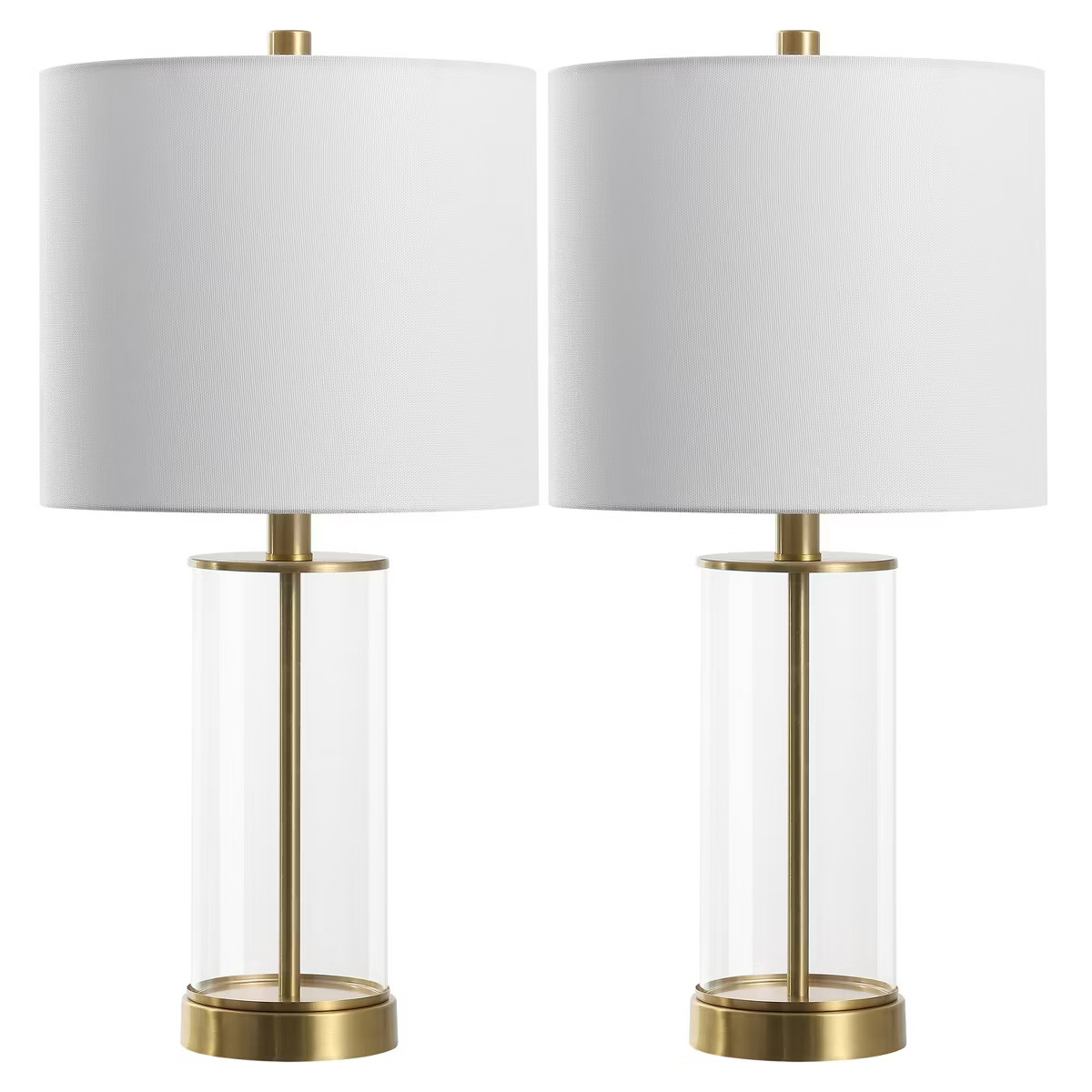 Anders 22.25" Table Lamp (Set of 2) - TBL4620 - Clear/Brass - Safavieh | Target