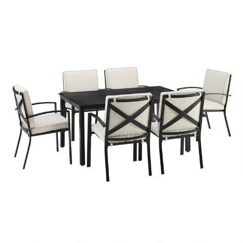 Araceli Oil Rubbed Bronze 7 Piece Outdoor Dining Set | World Market