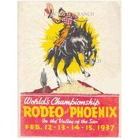 Phoenix 1937 Rodeo 18x24 Vintage Print | Etsy (US)