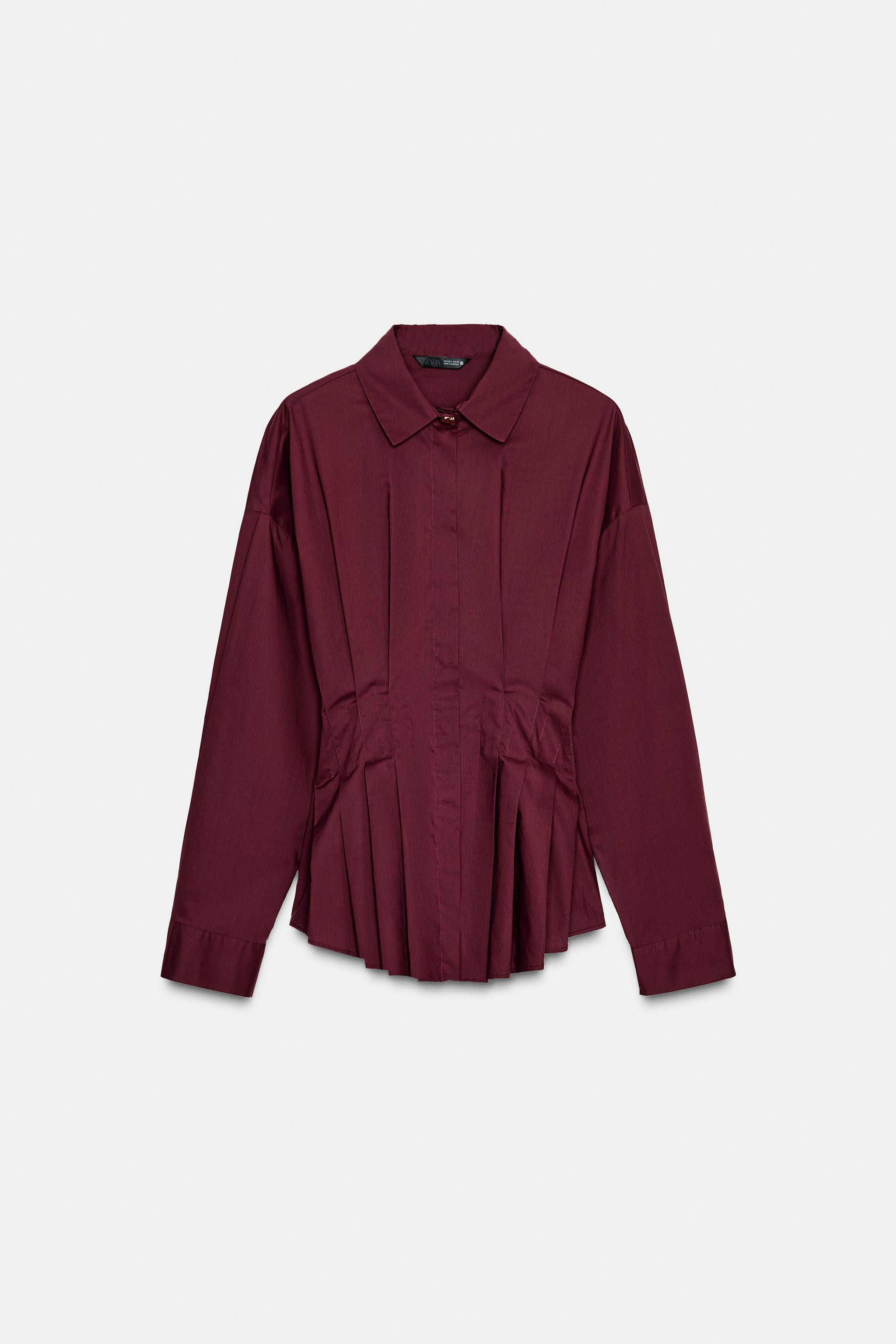 PLEATED POPLIN SHIRT | Zara US