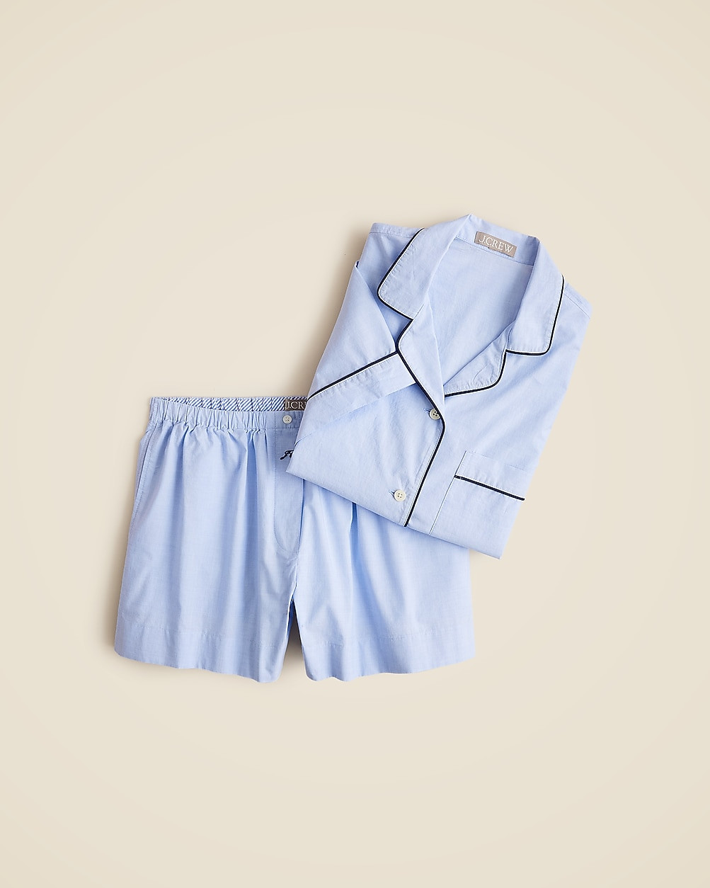 Pajama short set in end-on-end cotton | J. Crew US
