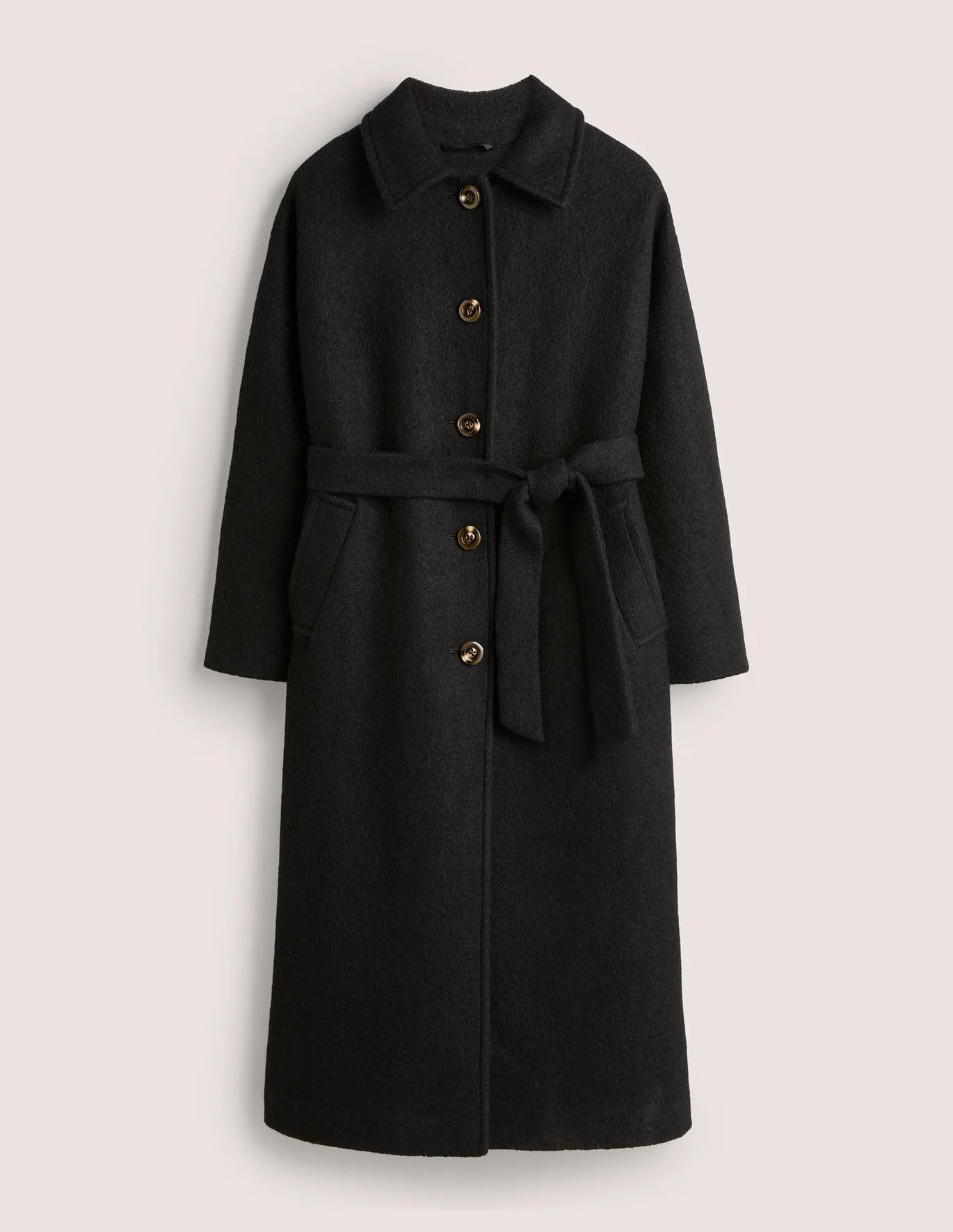 Belted Textured Wool Maxi Coat | Boden (US)