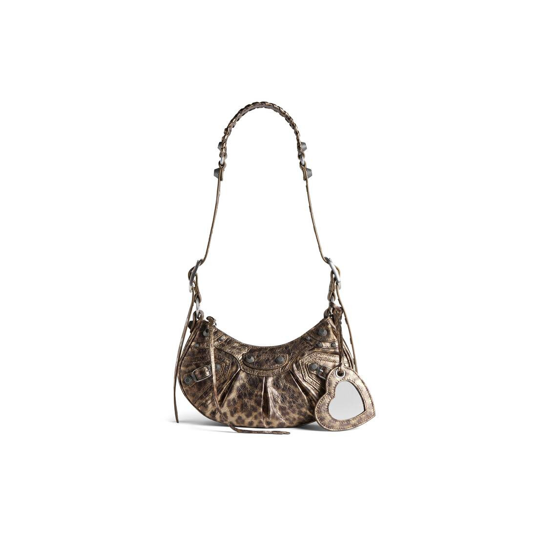 le cagole xs shoulder bag metallized with leopard print | Balenciaga