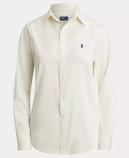 Polo Ralph Lauren Women's Classic-Fit Cotton Twill Shirt - Macy's | Macy's