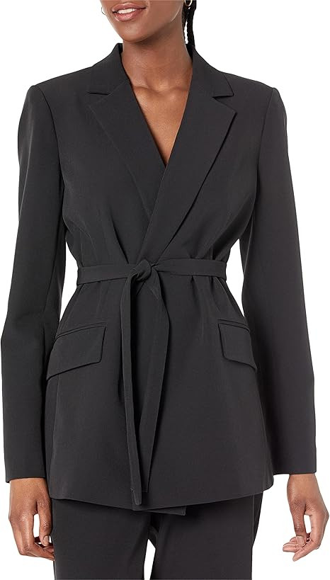 The Drop Women's Ren Wrap Front Belted Blazer | Amazon (US)