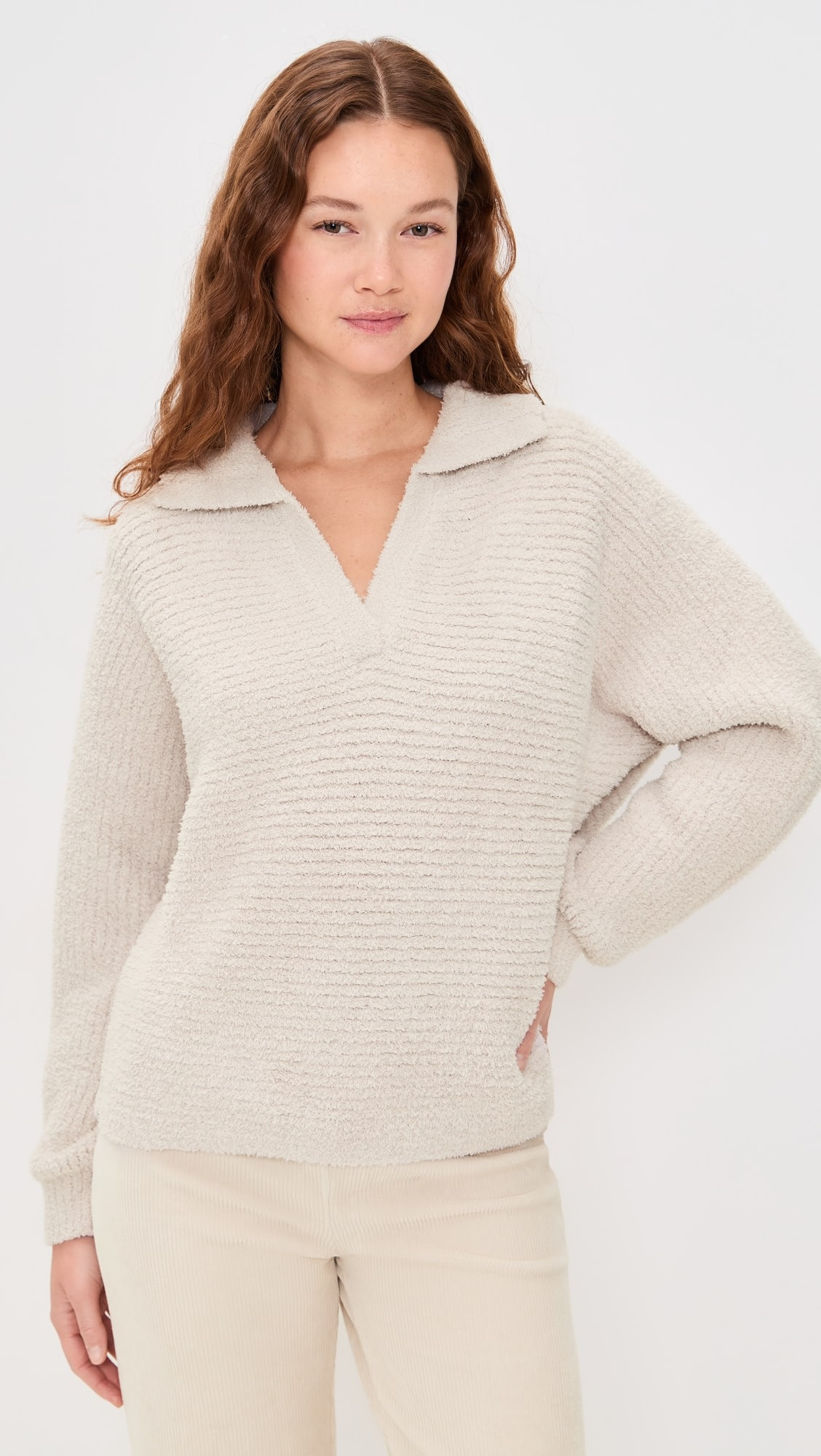 Dolman Rib Collared Pullover | Shopbop