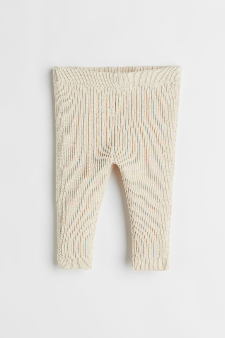 H & M - Rib-knit Pants - Beige | H&M (US + CA)